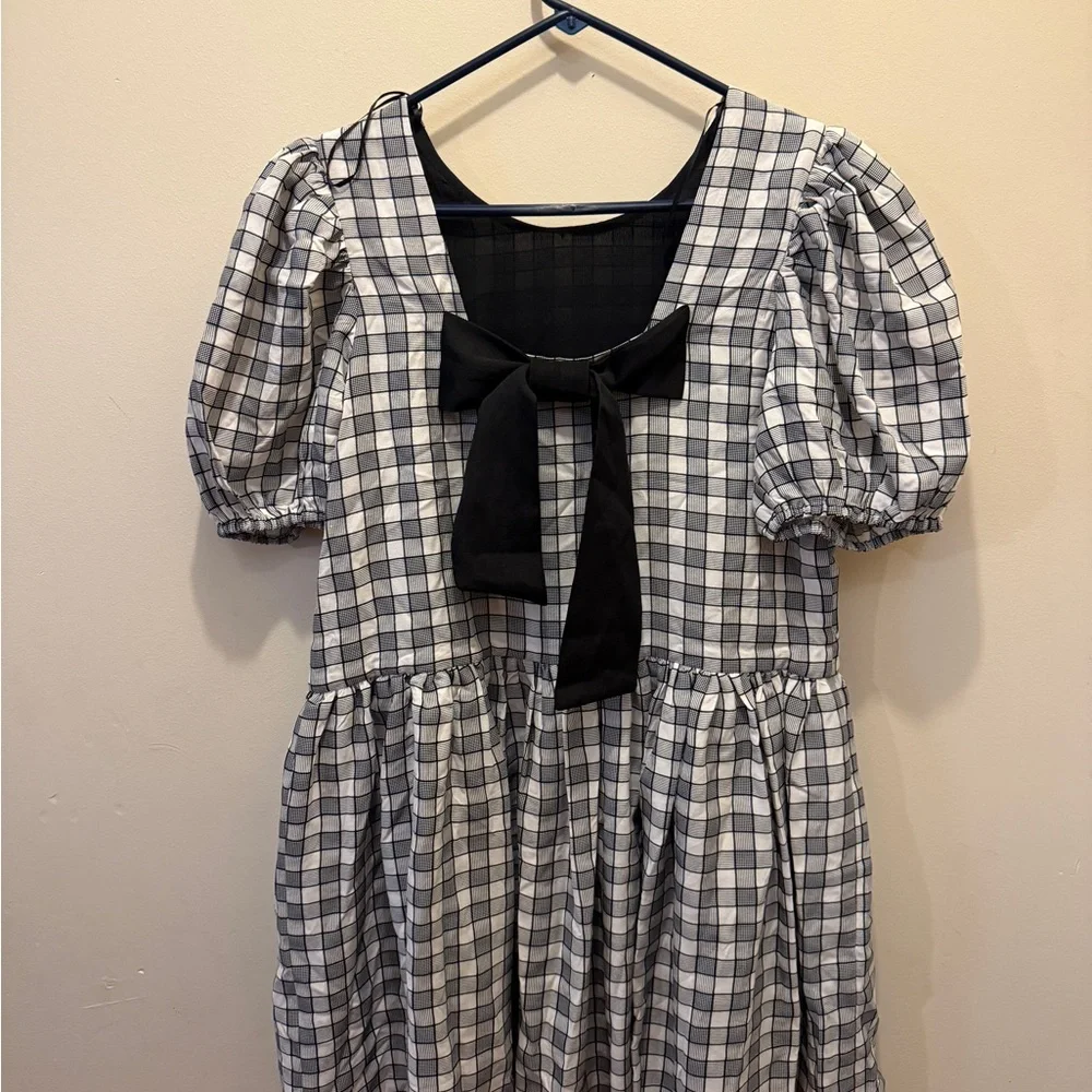 English Factory Puff Sleeve Mini Dress - Picture 2 of 3